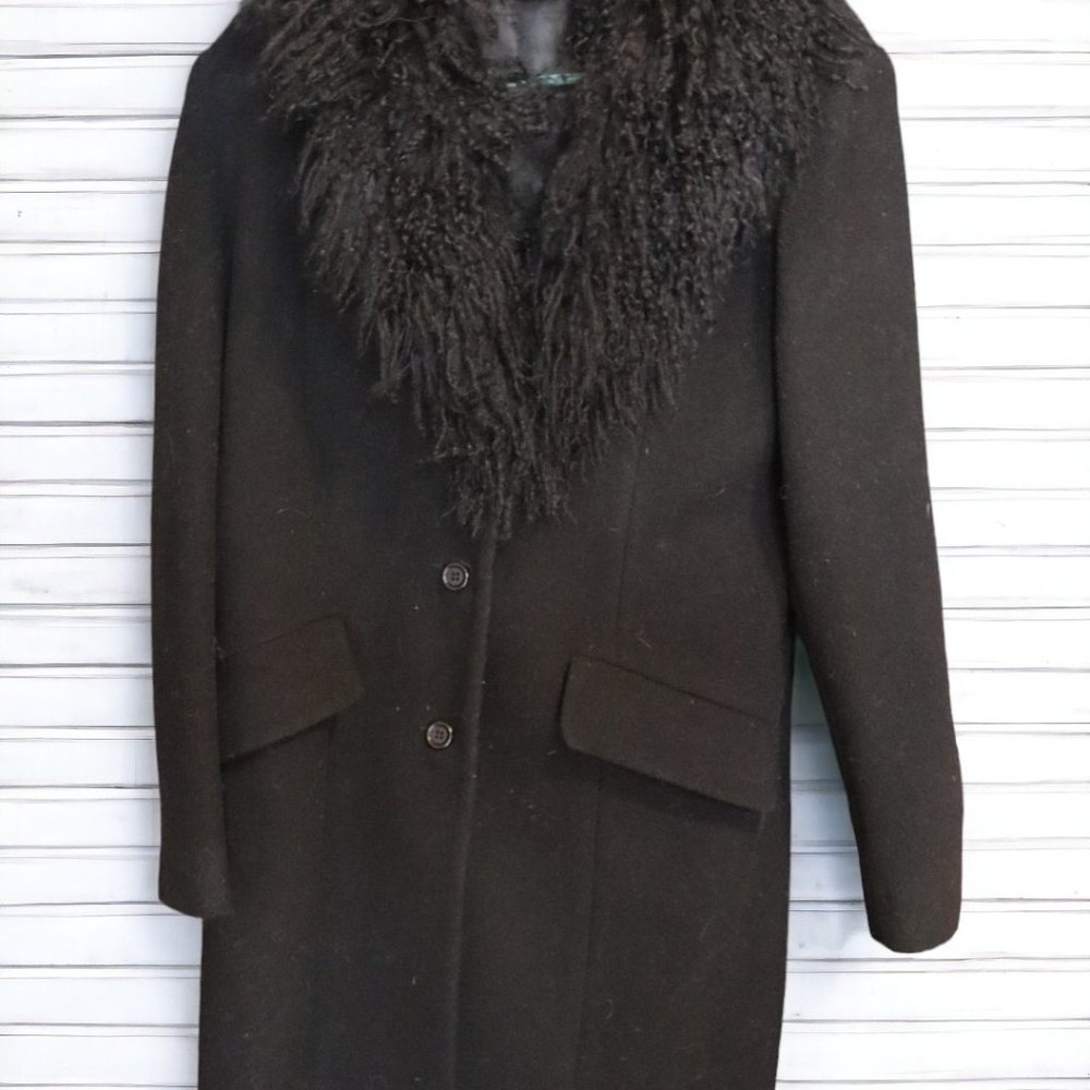 Mackintosh Black Lambswool Women's Coat Size Small